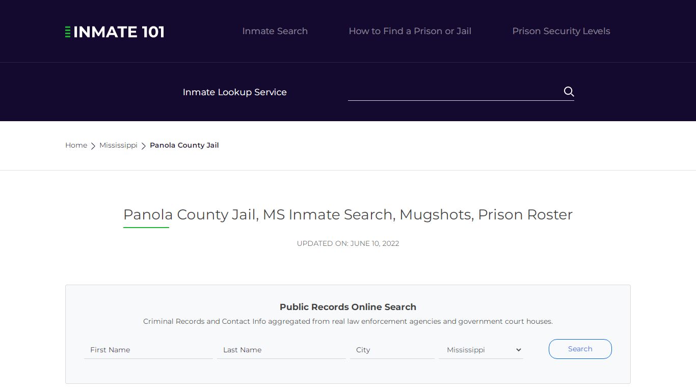 Panola County Jail, MS Inmate Search, Mugshots, Prison Roster